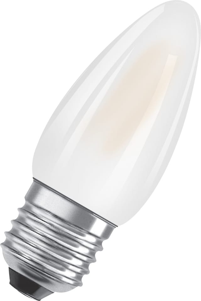Osram LED Leuchtmittel Star Classic B E27 4W warmweiß, dimmbar, weiß matt