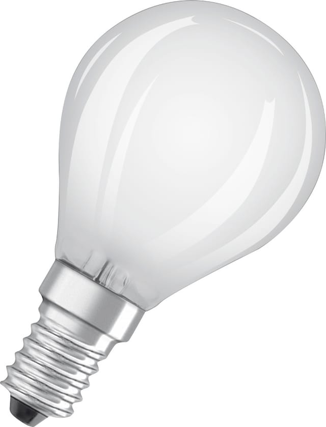 Osram LED Leuchtmittel Classic P40 E14 5W warmweiß, dimmbar, weiß matt