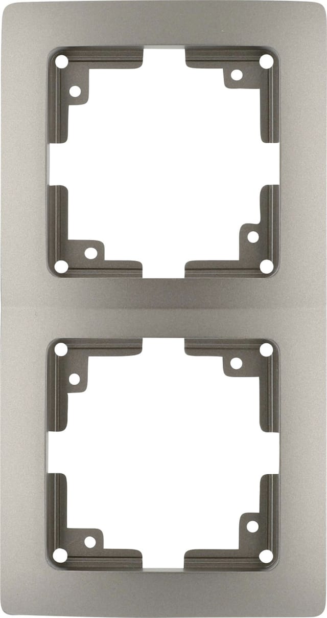 Unitec Abdeckrahmen Monaco 2-fach platin