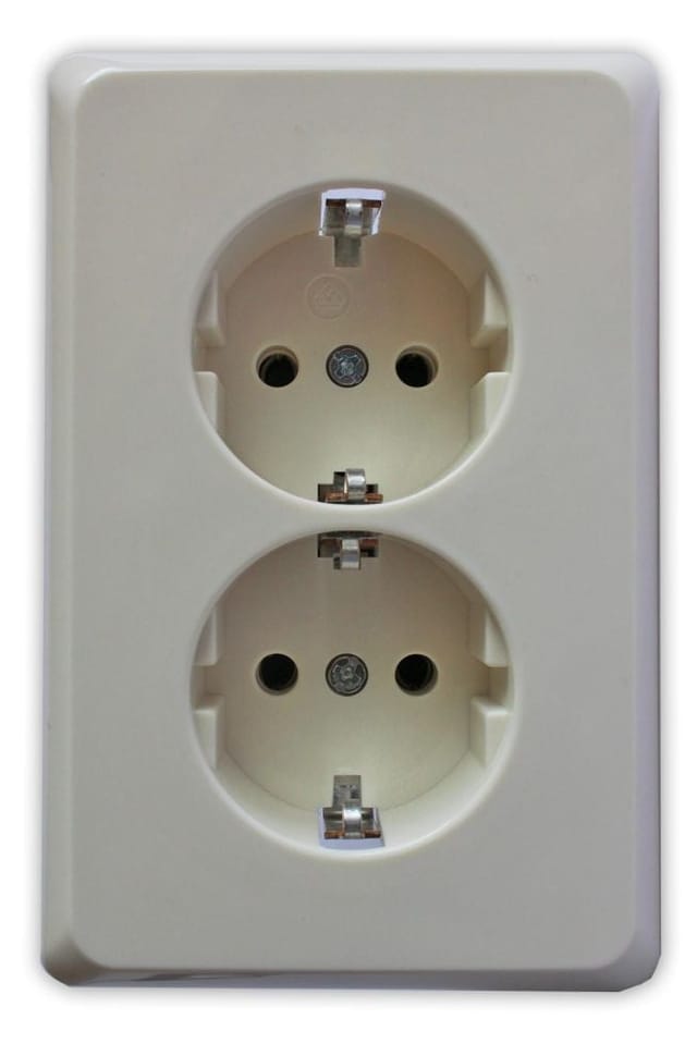 ELSO Steckdose 2-fach 515410 Renovierung, perlweiß