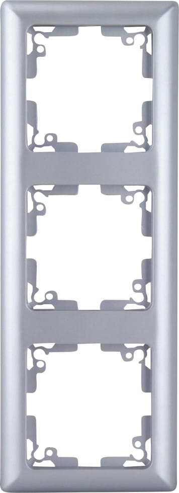 Unitec Abdeckrahmen 3-fach Genua silber