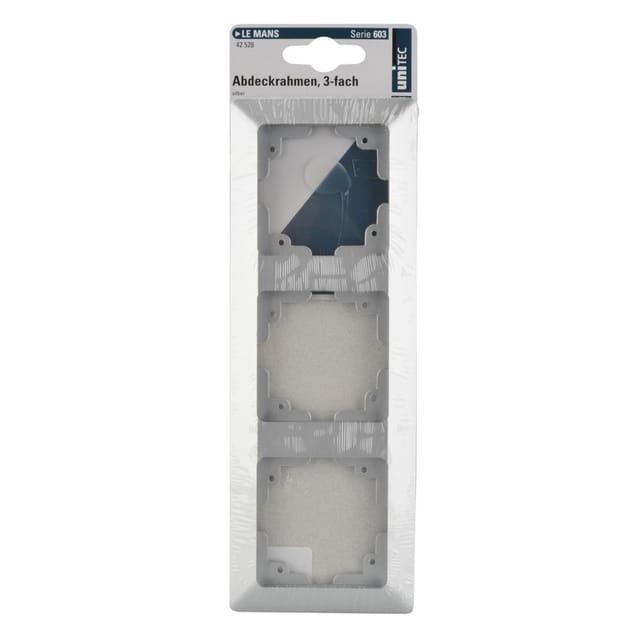 Unitec Abdeckrahmen LeMans 3-fach Serie 603 silber