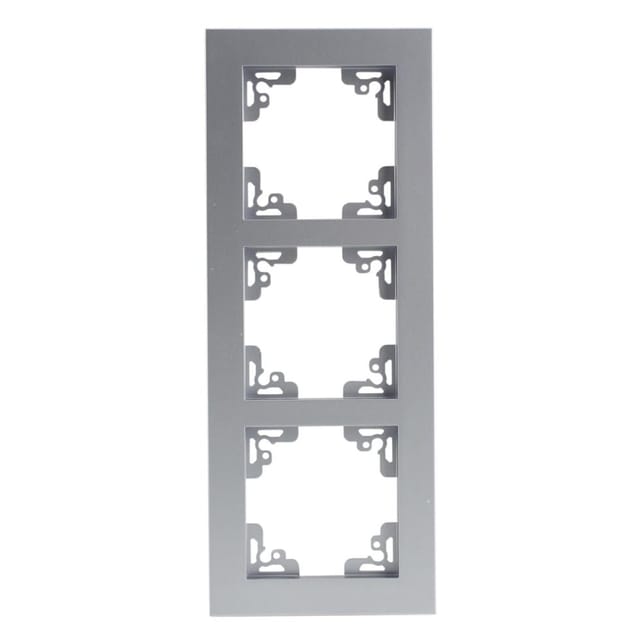 Unitec Abdeckrahmen 3-fach Melbourne, silber