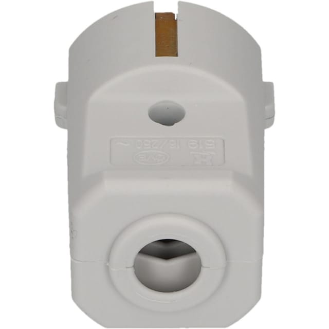 Schutzkontakt-Stecker ohne Knickschutz grau