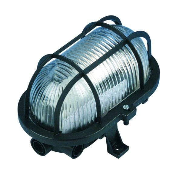 REV Oval-Außenleuchte schwarz 60 W
