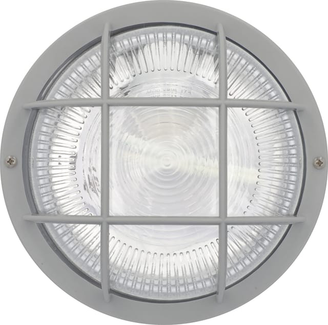 Unitec Rundleuchte PVC-Korb grau Ø 18,5 cm