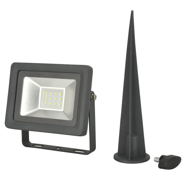 UniTec LED Wand-Strahler mit Erdspieß anthrazit 7 W 850 lm