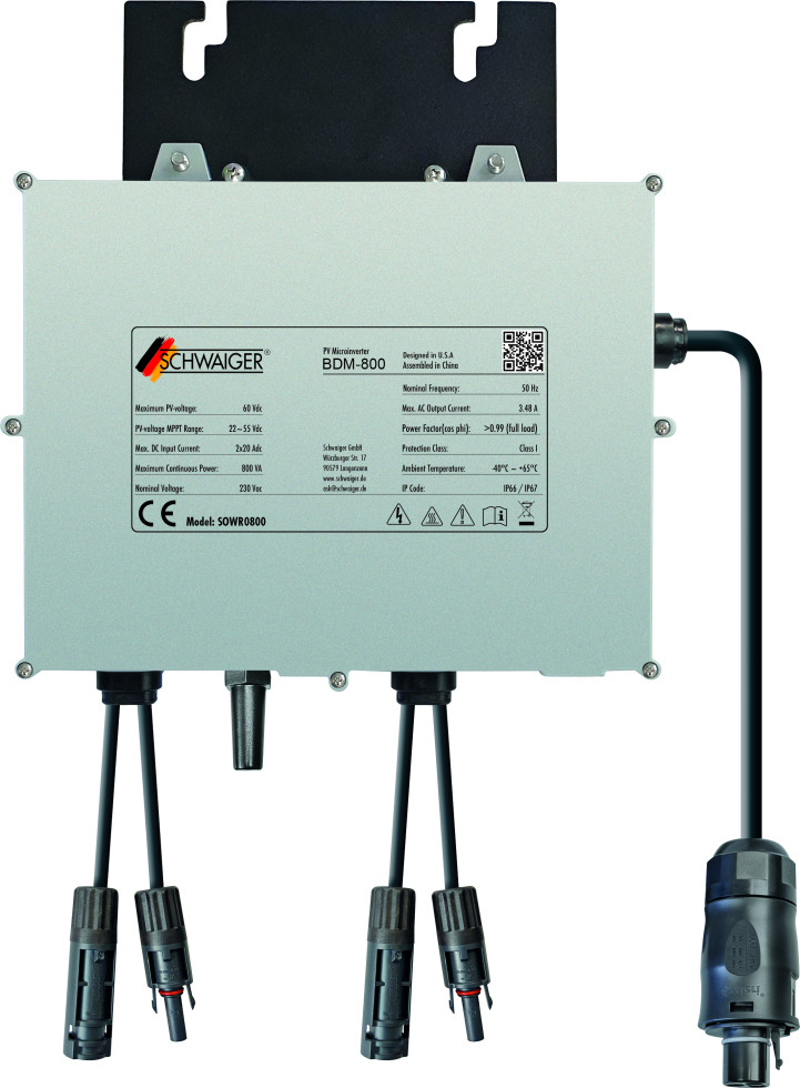 Schwaiger Wechselrichter NEP 800 W mit 5 m Anschlusskabel