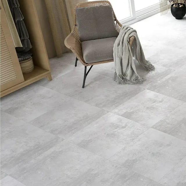 Bodenfliese Feinsteinzeug Bianco 120 x 240 cm weiß