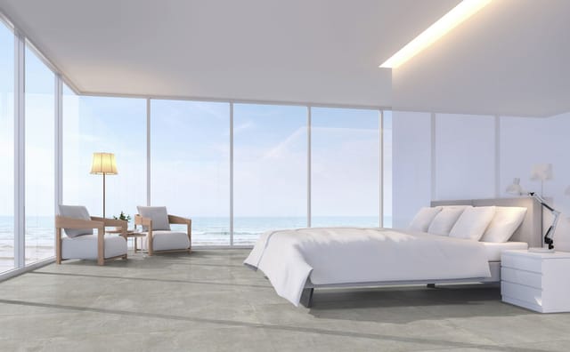 Bodenfliese Feinsteinzeug Concrete 60 x 120 cm grau