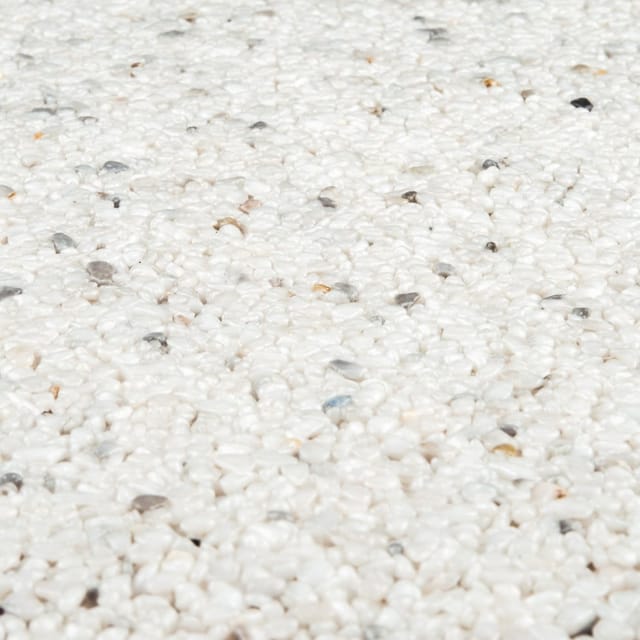 RAVELLO Steinteppich Wand Indoor/Outdoor Körnung Fein Farbe weiss 16,5 kg Set