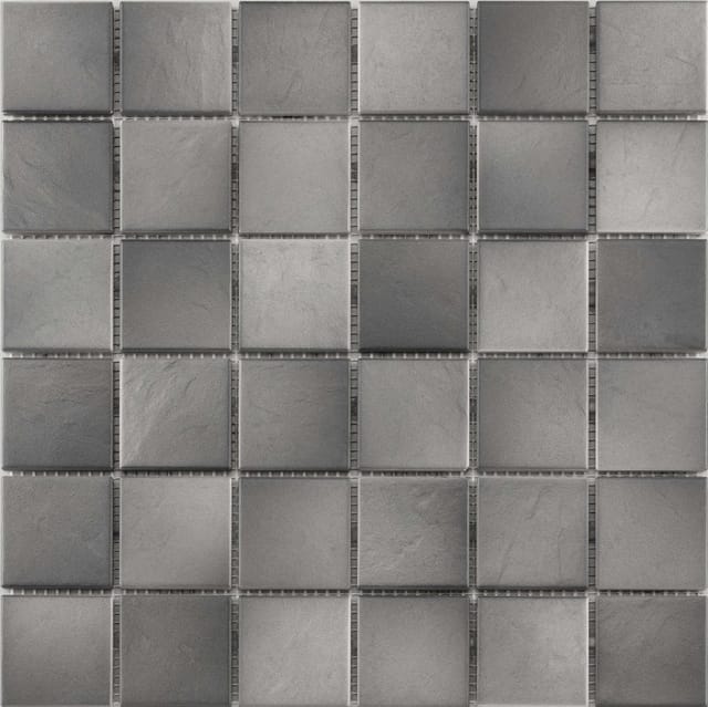 KNG Mosaikfliese rutschhemmend 29,7 x 29,7 cm schiefergrau