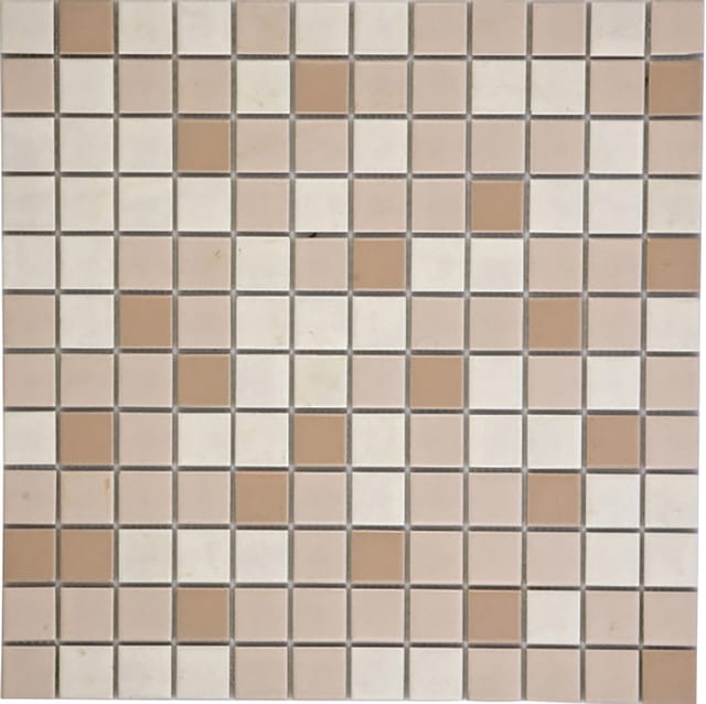 Mosaikfliese Mini 30 x 30 cm beige Steinmaß: ca. 2,5 x 2,5 cm