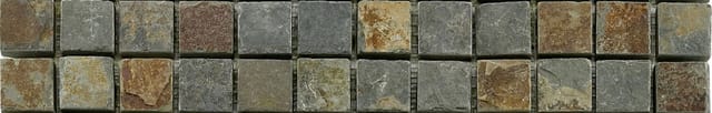 Fliesenbordüre Schiefer 5 x 30 cm anthrazit-braun
