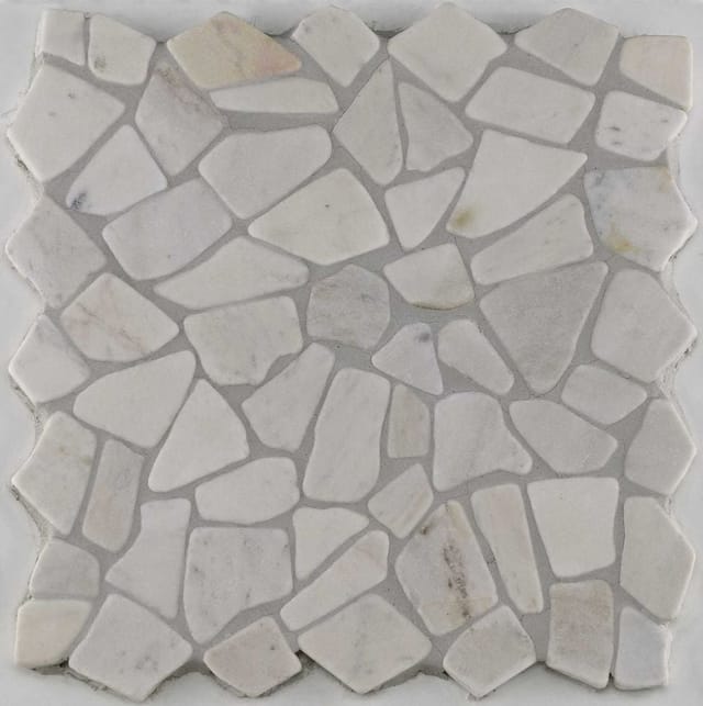 Mosaikfliese Marmor Bruch 30 x 30 cm creme