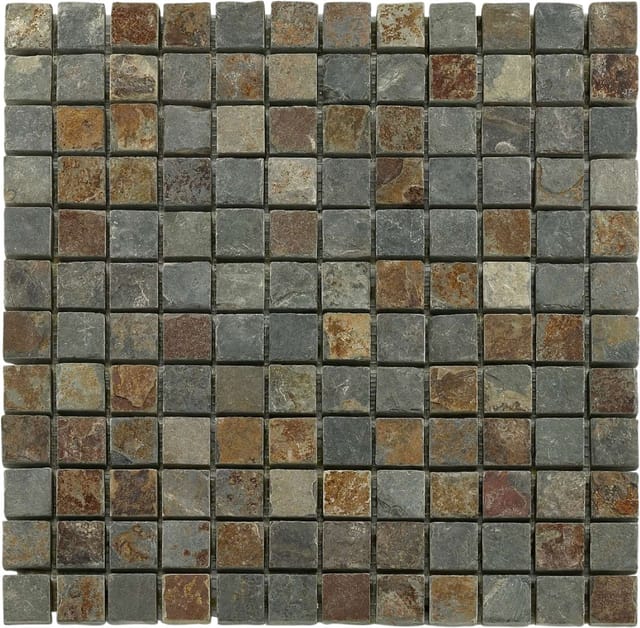 Mosaikfliese Schiefer 30 x 30 cm multicolor Steinmaß: ca. 2,3 x 2,3 cm