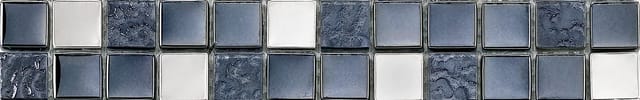 Fliesenbordüre Rustica Maxi 5 x 30 cm schwarz-silber