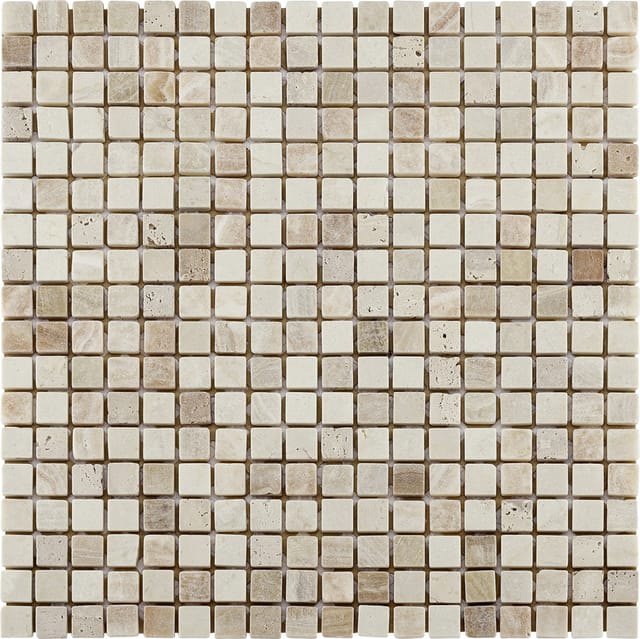 Mosaikfliese Marmor Mini 30 x 30 cm beige Steinmaß: ca. 1,5 x 1,5 cm