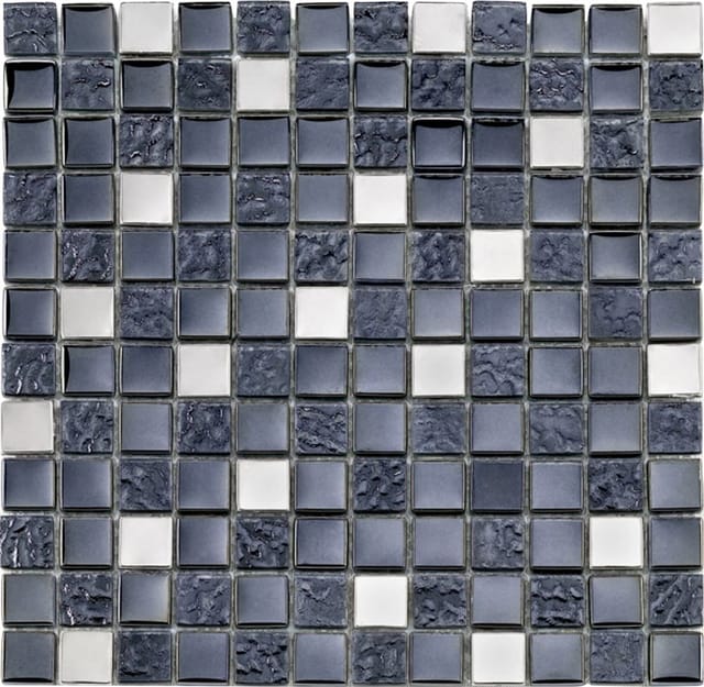 Mosaikfliese Rustica Maxi 30 x 30 cm schwarz Steinmaß: ca. 2,3 x 2,3 cm