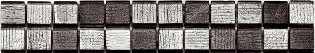 Fliesenbordüre Glas 5 x 30 cm silver-schwarz Steingröße: ca. 2,3 x 2,3 cm