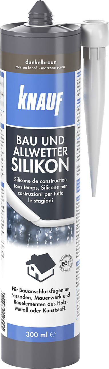 Knauf Bau- & Allwetter Silikon 300 ml dunkelbraun