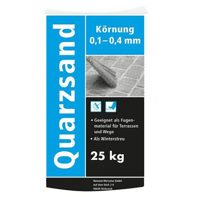 Quarzsand 0,1 - 0,4 mm natur 25 kg