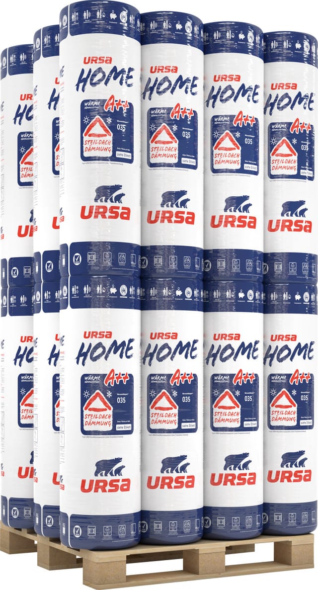 Ursa Home Klemmfilz Glaswolle WLG 035 3200 x 1200 x 180 mm 24 St. Palettenabnahme