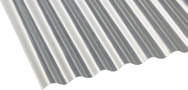 Gutta Polyester-Wellplatte Sinus 76/18 100 x 90 cm 0,8 mm natur