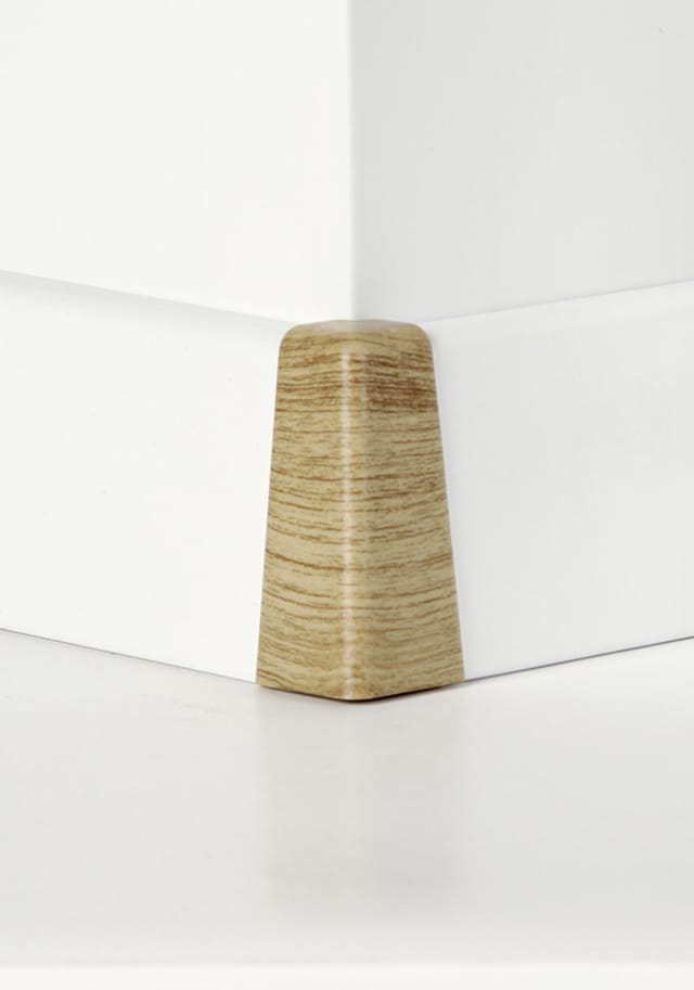 Classen Außenecke für Clip-Leiste foliert 19 x 58 mm eiche hell Holzpore