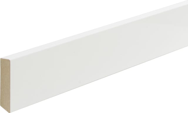 B.S. Bauprogramm Deckleiste modern 260 cm 35 x 8 mm Weiß hochglanz