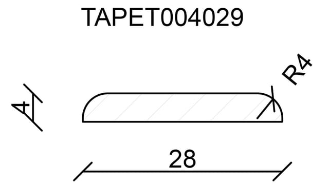 FN Neuhofer Tapetenleiste 2400 x 4 x 29 mm