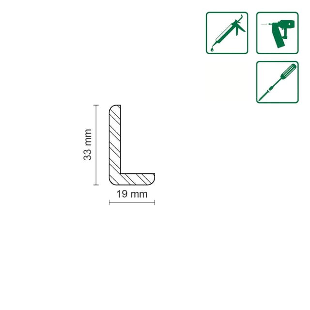 FN Neuhofer Winkelleiste 240 cm 33 x 19 mm Fichte oder Kiefer