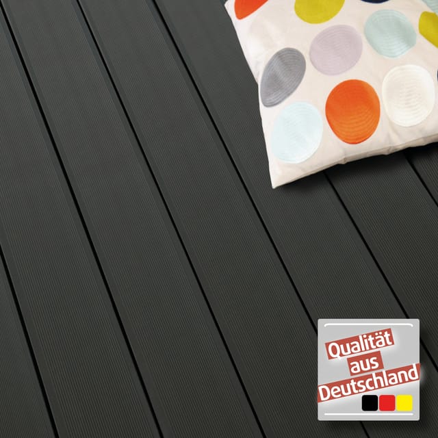 Kovalex WPC-Terrassendielen Kompett-Set anthrazit mattiert