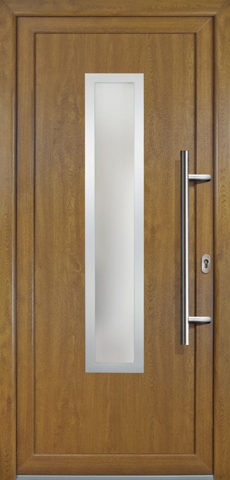 Meeth Haustür Signum PVC Exclusiv PVC Modell 32 98 x 208 cm, DIN rechts, Golden Oak