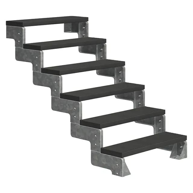 Dolle Außentreppe Gardentop 6 Stufen ohne Geländer, Breite 80 cm, Trimax, anthrazit
