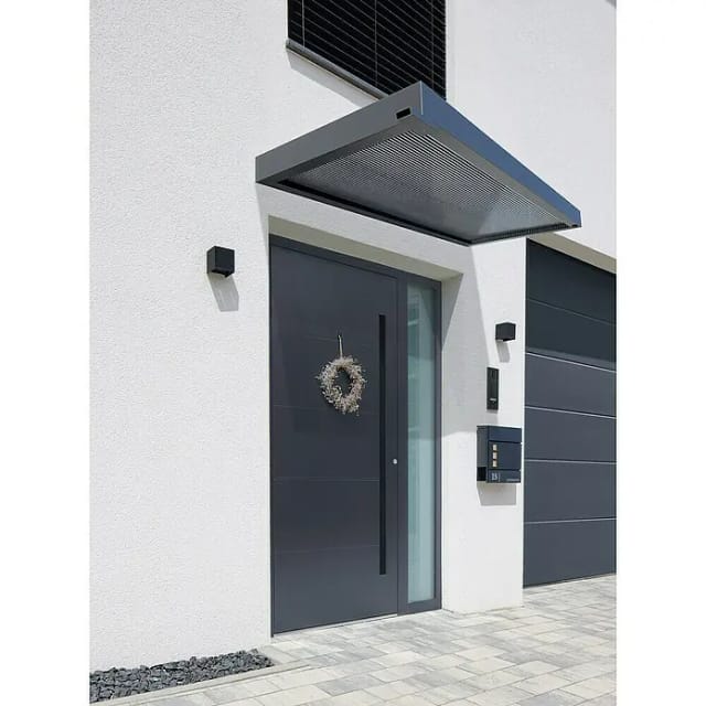 Gutta Vordach Rechteckvordach 200 x 90 x 12,5 cm anthrazit BS 3D-LINE