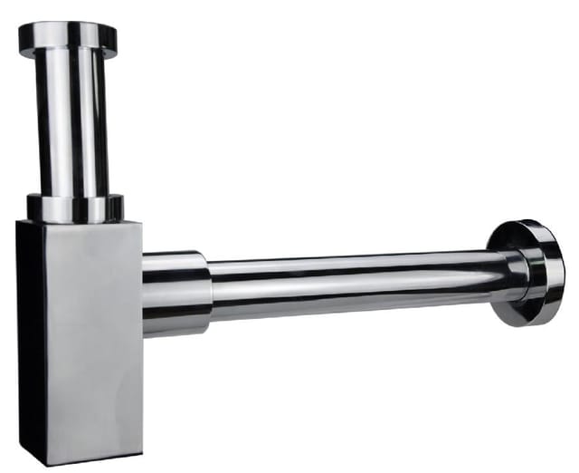 Primaster Design Flaschensiphon eckig 1 1/4 verchromt