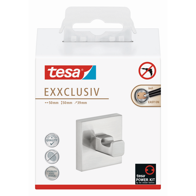 tesa Exxclusiv Handtuchhaken edelstahl 1 Haken