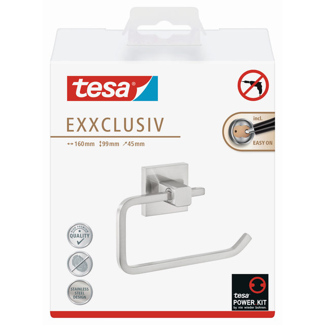 tesa Exxclusiv WC-Papierrollenhalter edelstahl