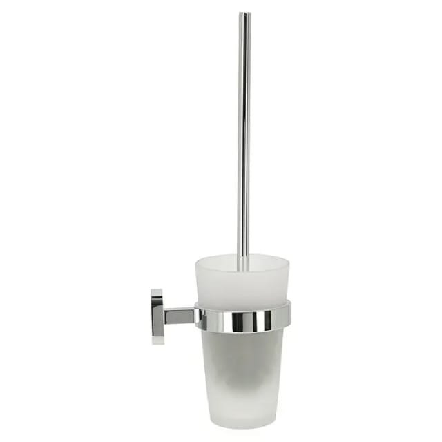 tesa WC-Garnitur Elegaant Metall und Milchglas, chrom