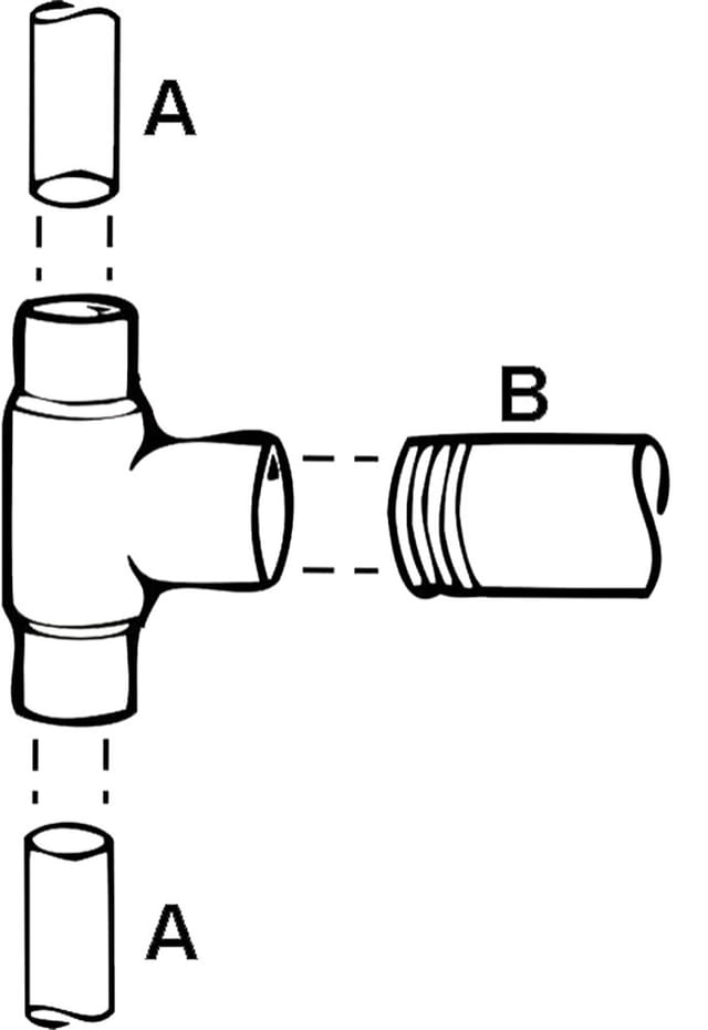 Cornat Löt-T-Stück Fitting Ø 22 mm / 1/2