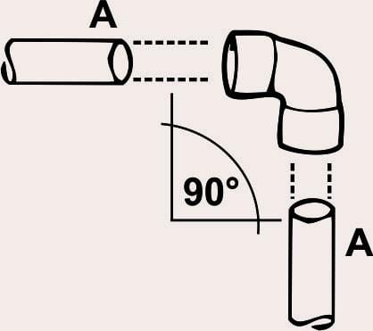 Cornat Bogen 90° / 15 mm