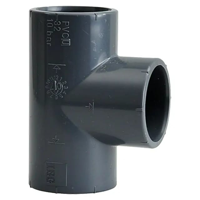 Setma Klebe T- Stück 3,2 cm/grau