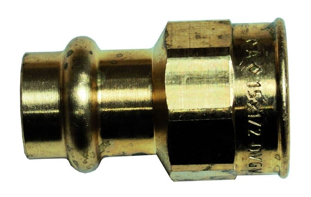 Cornat Press-Übergangs-Muffe Rotguss, ø 15 mm, 1/2 IG