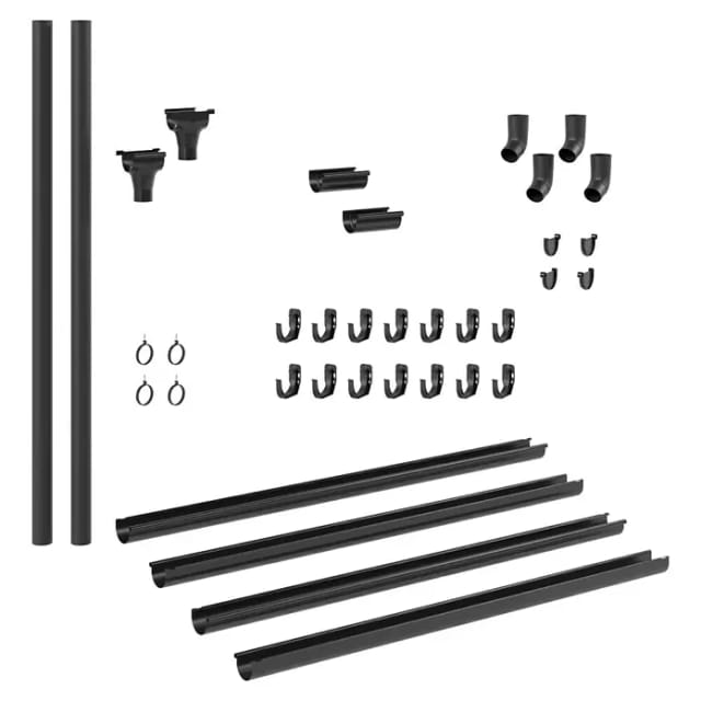Marley Dachrinnen-Komplettset RG 75 für Block- und Gartenhäuser bis 4 m anthrazit-met.