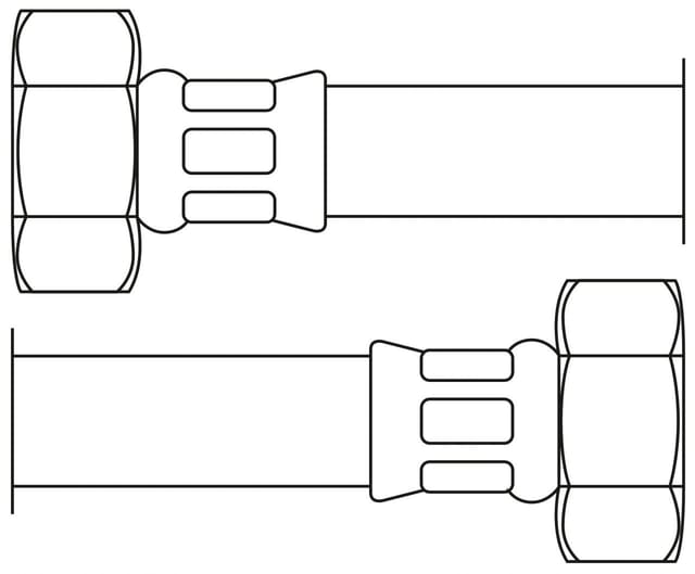 Techline Panzerschlauch IG 1 x IG 1, DN25, 100 cm
