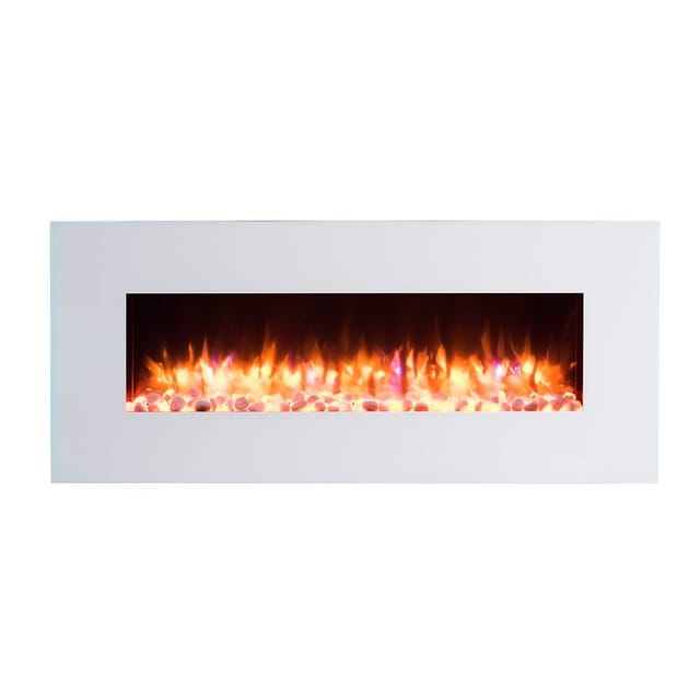 Balderia Elektrokamin Yoash - Elektrischer Wandkamin weiß 2000 W