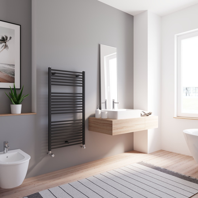 Schulte Design-Heizkörper Turbo 113,5 x 60 cm mattschwarz 600 W