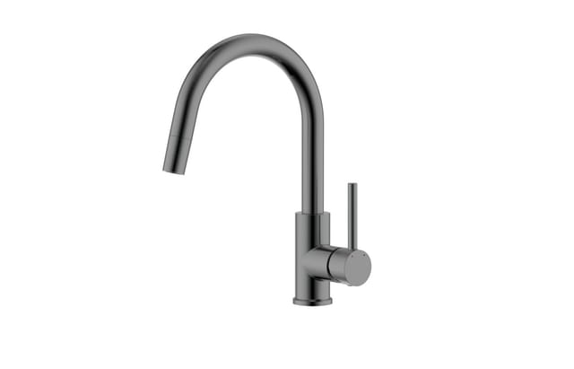 Primaster Küchenarmatur Niederdruck mit herausziehbarer Brause Paris gunmetal