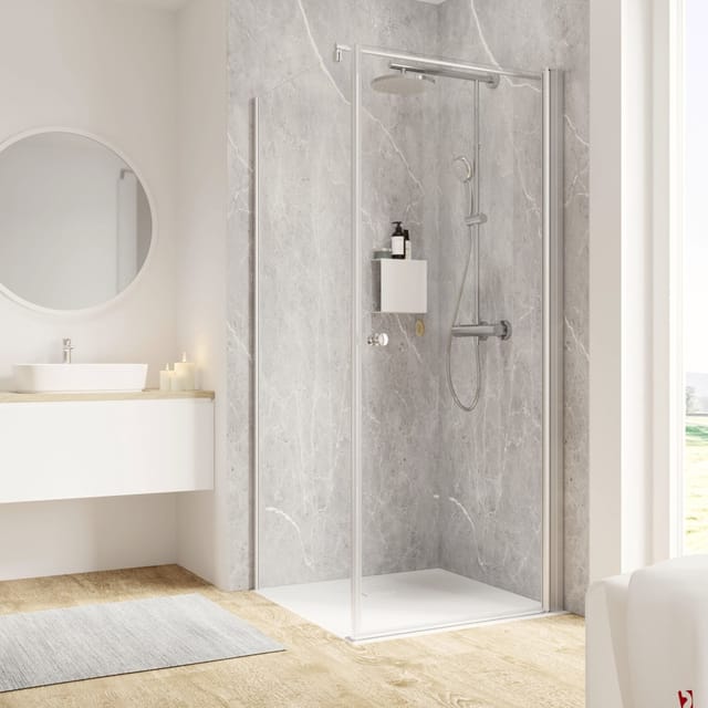 Schulte Eckdusche Garant 2.0 90 x 90 x 200 cm Alu-Natur klar hell